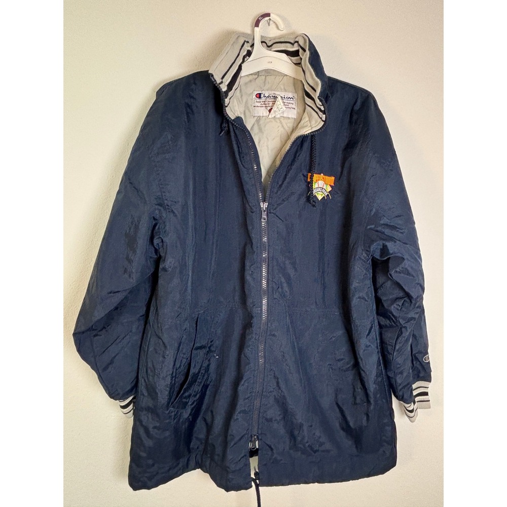 Champion Cooperstown Dreams Park Mens Small Navy Blue Full‎ Zip Windbreaker